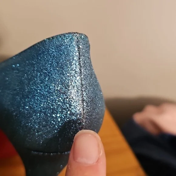 Christian Louboutin Lady Peep 150mm Blue Glitter - Picture 8 of 12